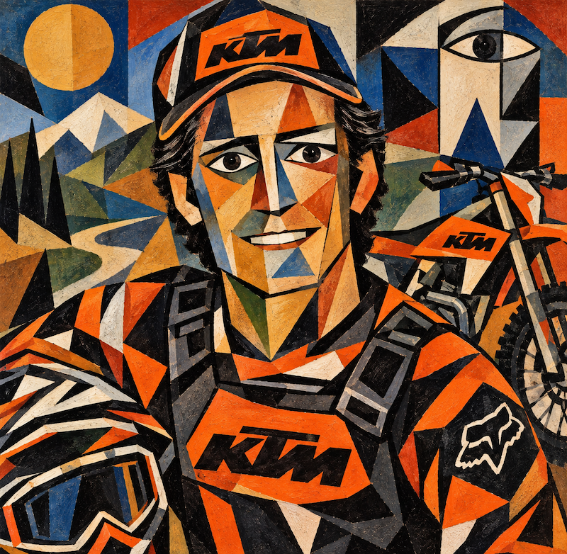 Fernando riding enduro